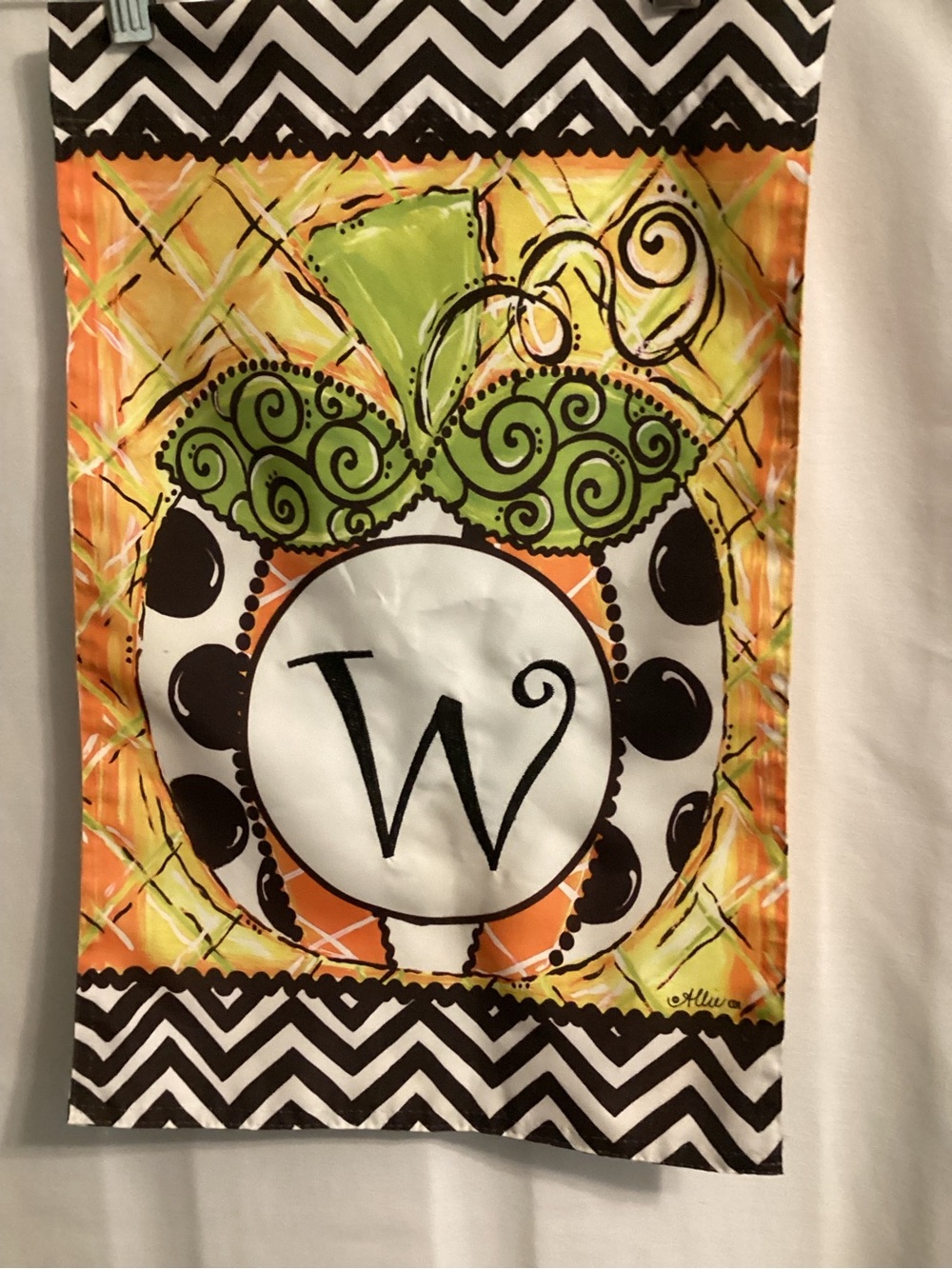 Fall Monogram " W " Pumpkin Garden Fsll